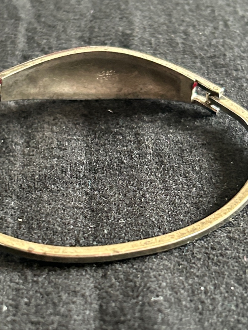 Red Floral Enamel Bangle Bracelet - Women Jewelry Silverplated or 925 Mexico - Picture 7 of 9
